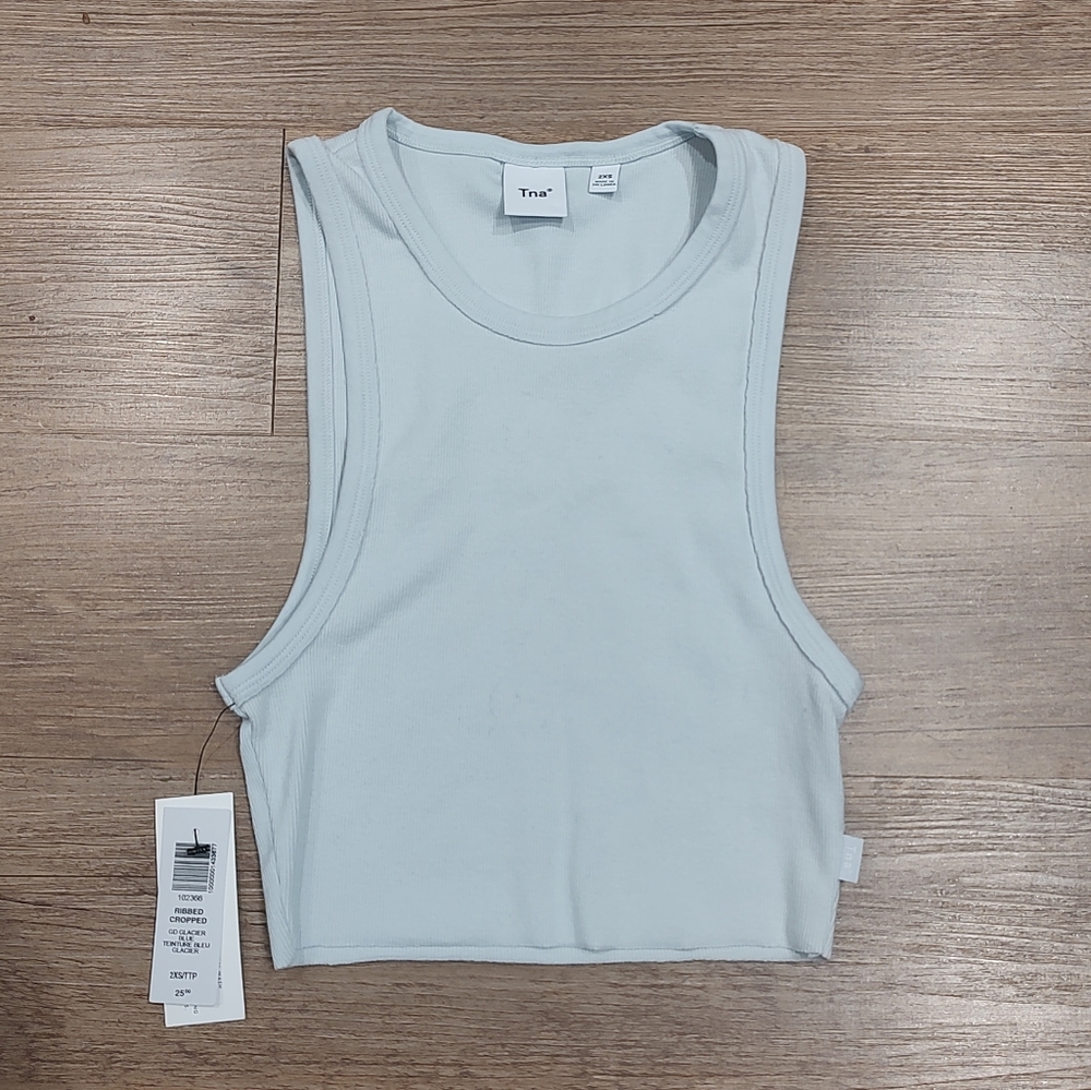 NWT 2 XS Aritzia Sunday Best Synchseamless tank blue